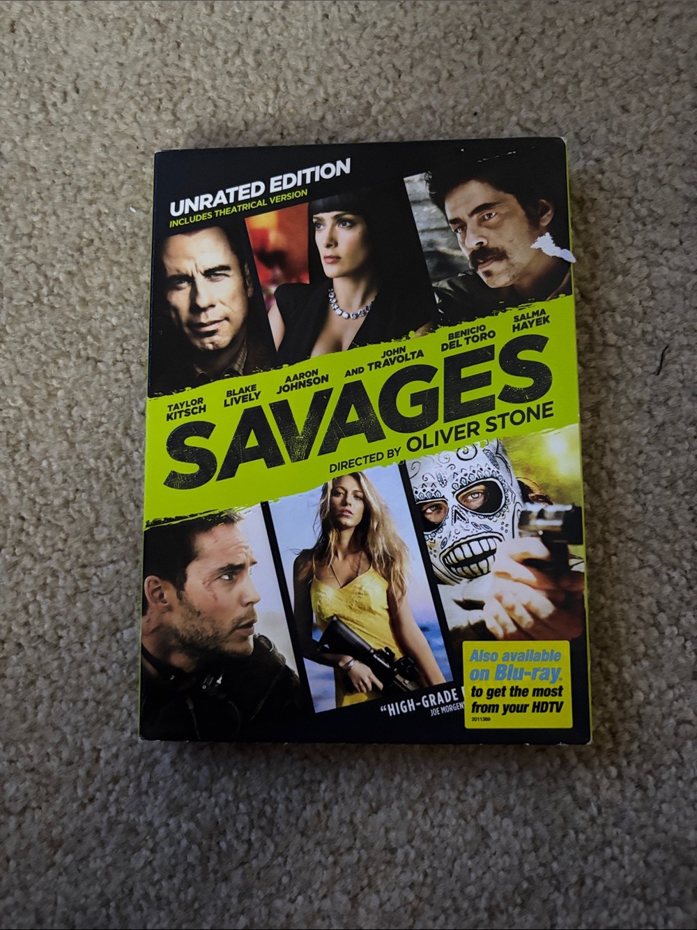 Savages Unrated Edition DVD - Yellow Cover